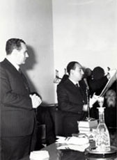 26 dicembre 1965, inaugurazione dei locali sociali: Pietro Restivo e Peppino Paternò